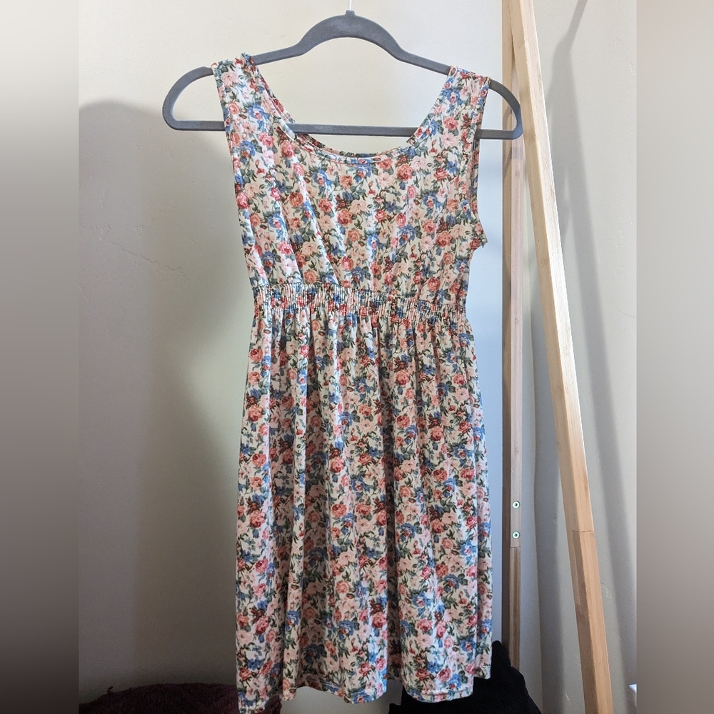 Pink floral dress